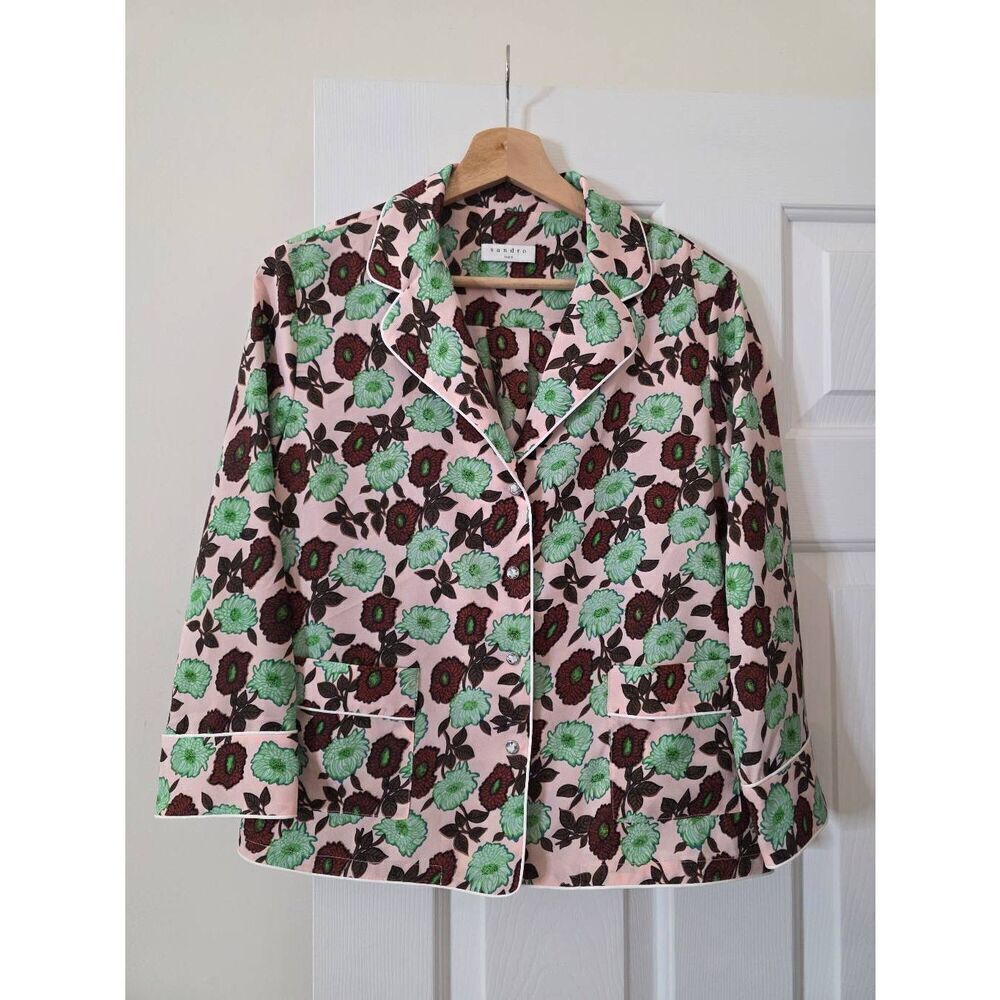 Sandro Paris Arum Shirt Jacket Top Fr 2, US 6 / M NWT - Picture 4 of 10